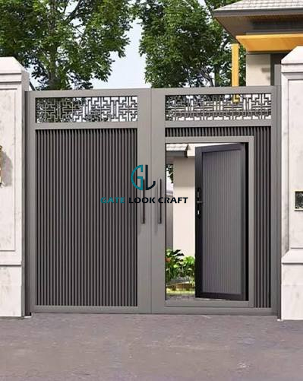 Aluminium Profile Gates design 2 by Gate Look Craft